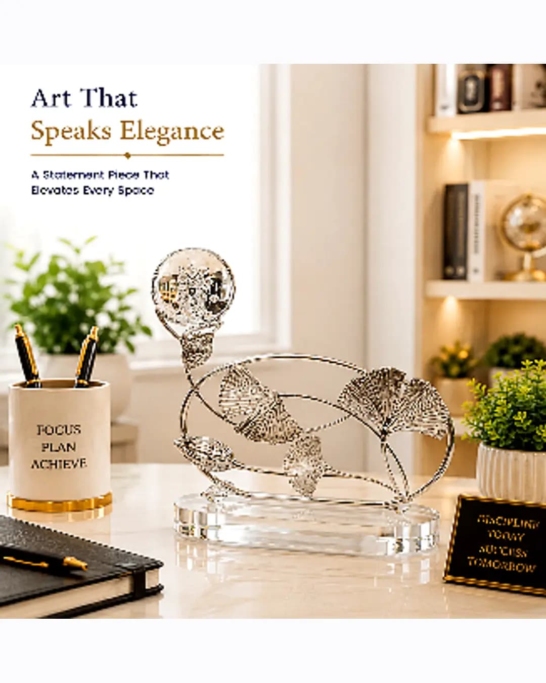 Crystal Ball Metal Art Decor (DHK-1554)