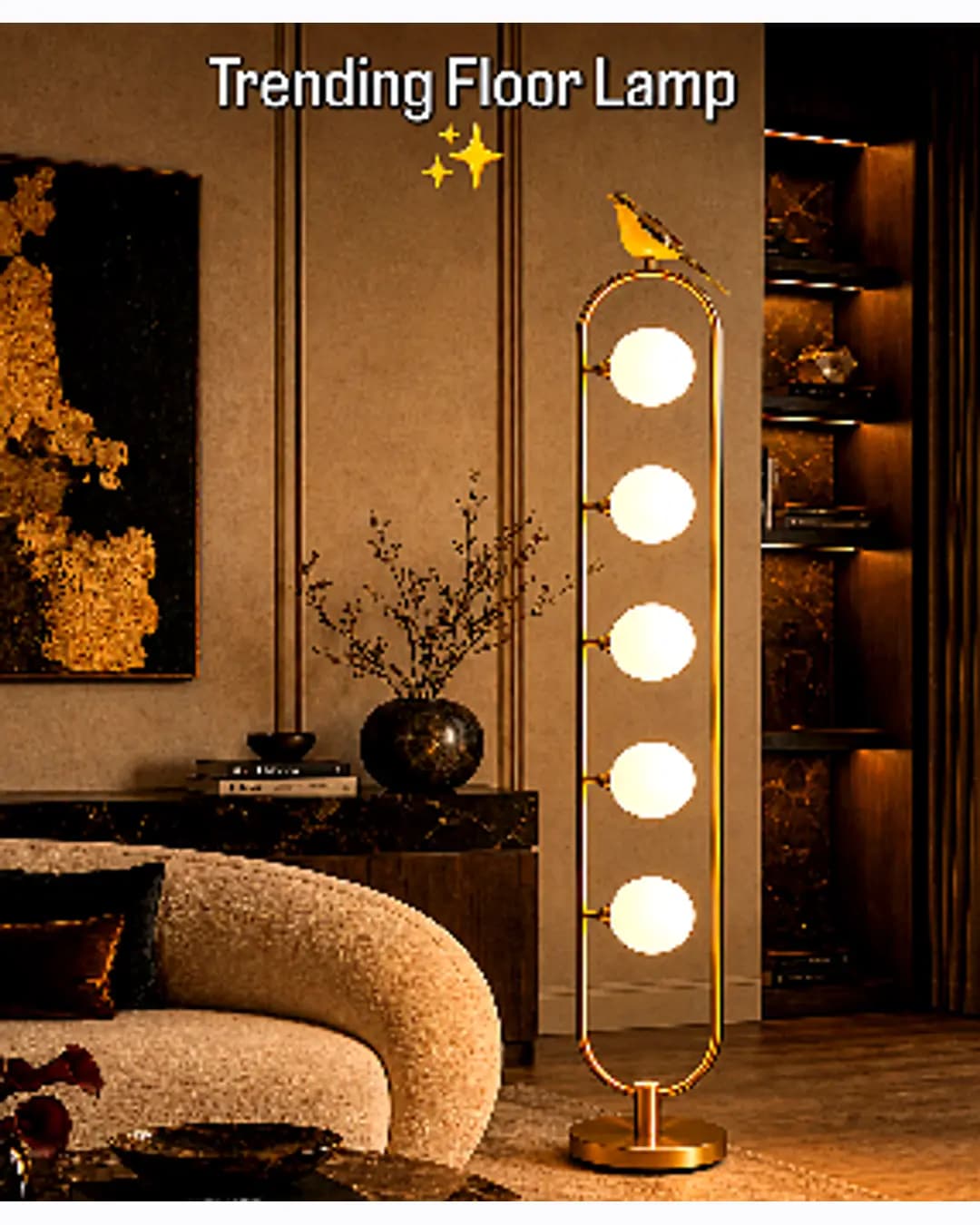 LED Floor Lamp - Globe Oval