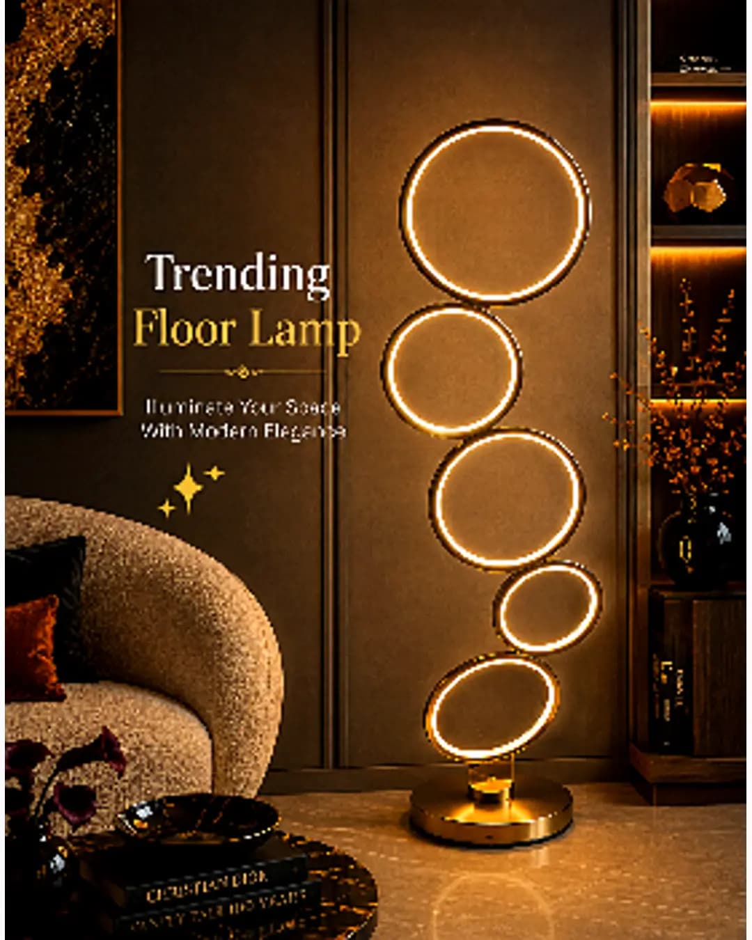 LED Floor Lamp - Rings (DHK-1745)