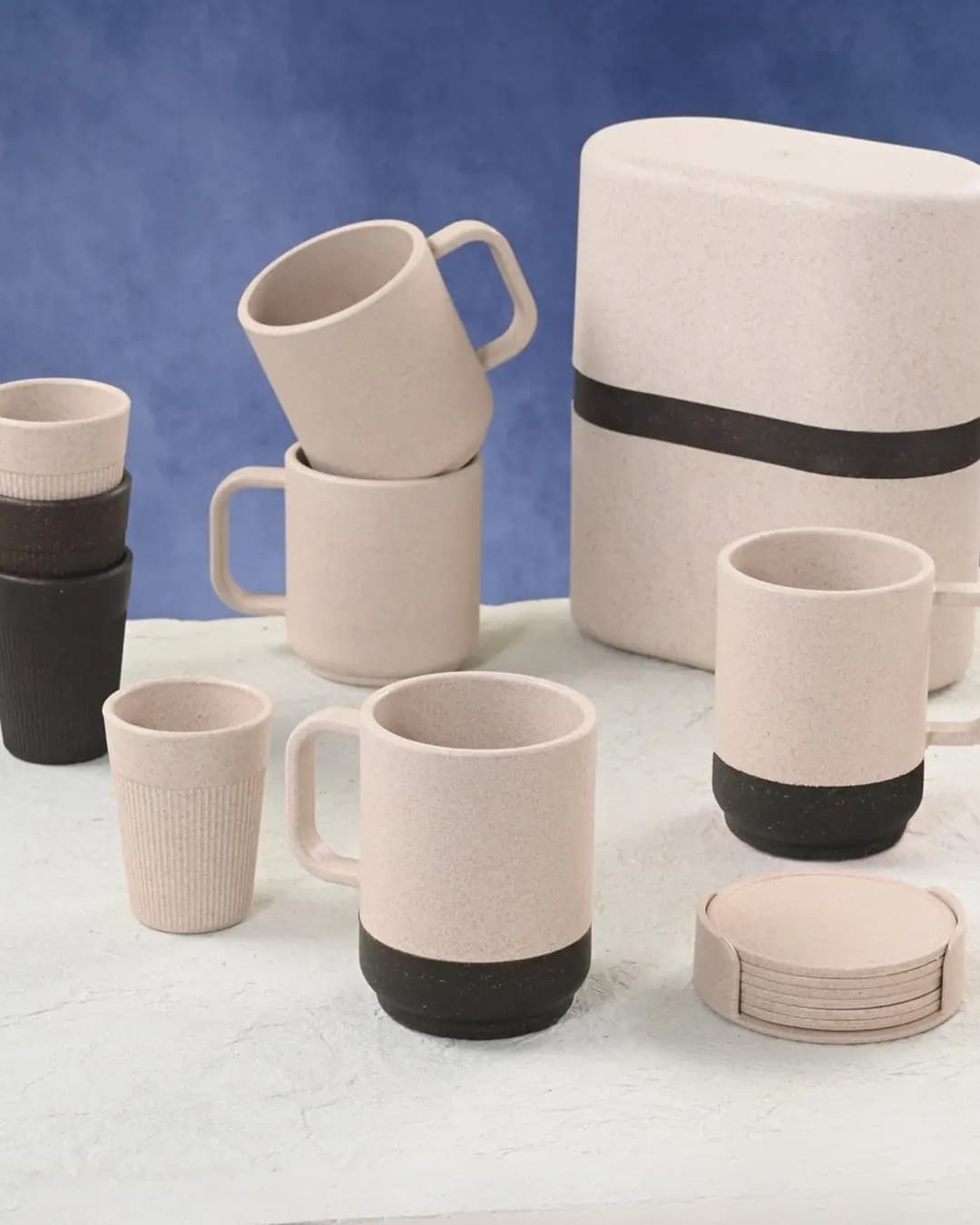 EHA Altus Gift Box AJKM04 – 2 Dual Java Mugs, 2 Java Mugs, 4 Chai Cups & Coasters