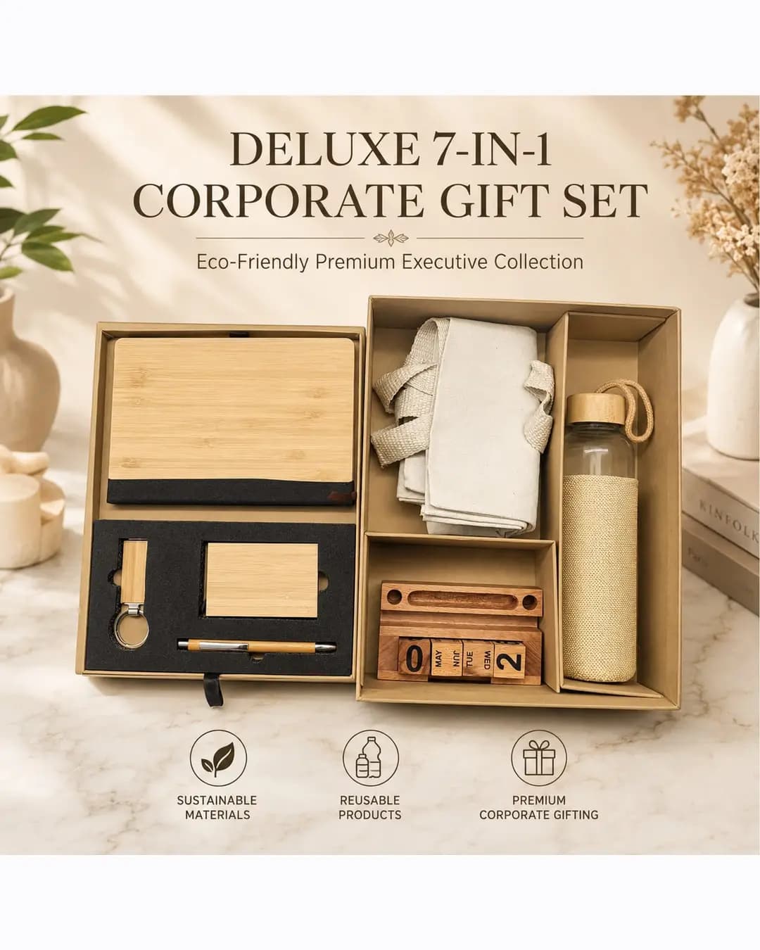 Deluxe 7-in-1 Eco-Friendly Corporate Gift Set