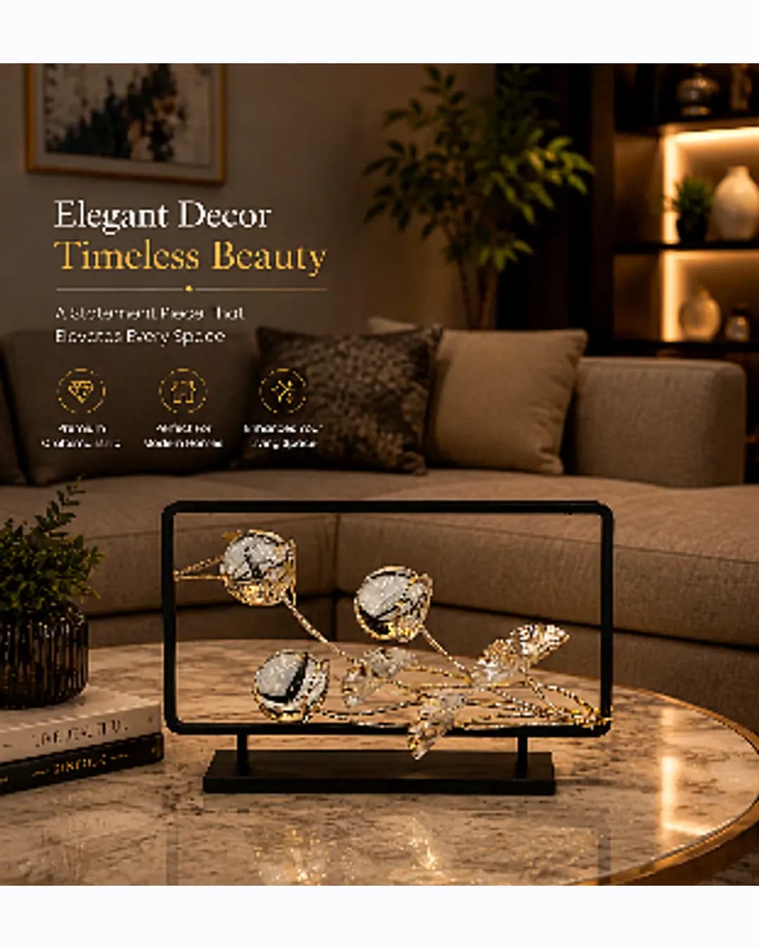 Crystal Ball Metal Art Decor (DHK-1550)