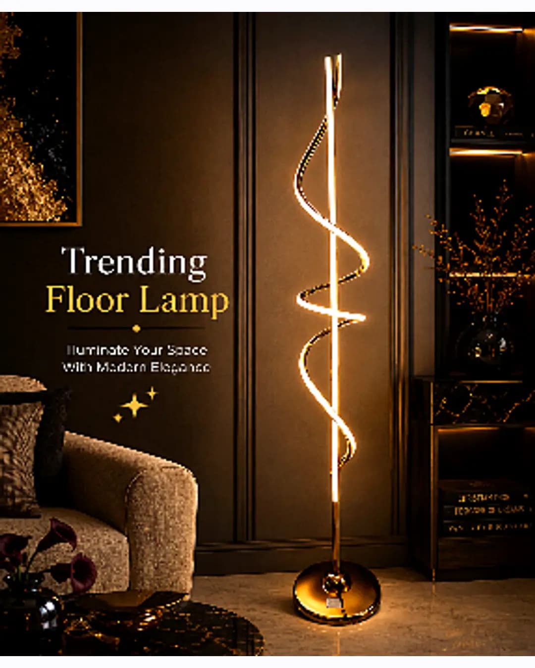 LED Floor Lamp - Spiral (DHK-1744)