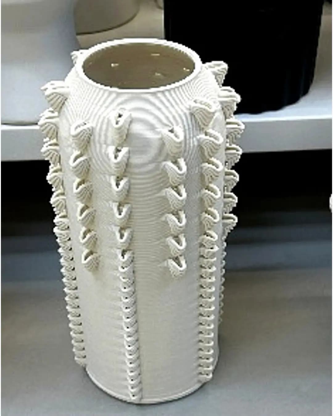 Studded Vase - White