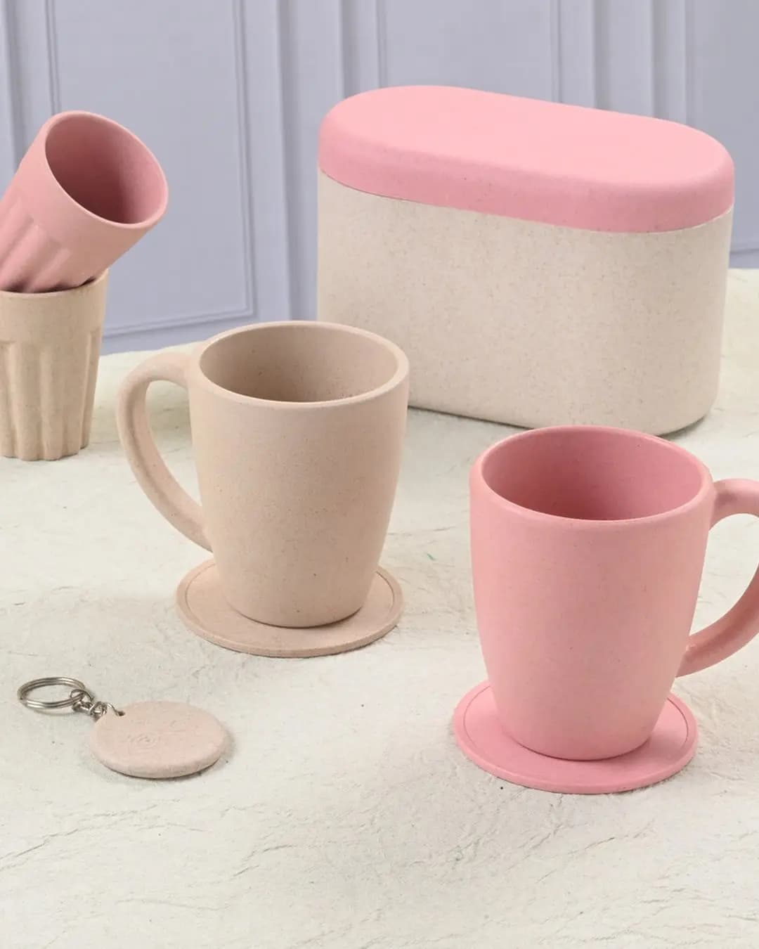 EHA Duo Gift Box DHHL01 – 2 Classic Mugs, 2 Chai Cups, Coasters & Keychain