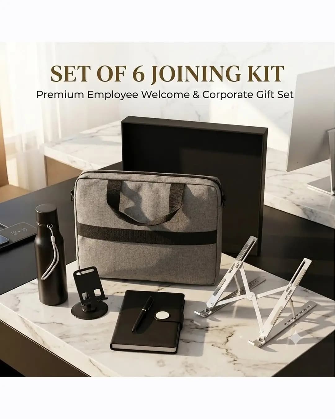 Set of 6 Joining Kit - Laptop Bag & Laptop Stand