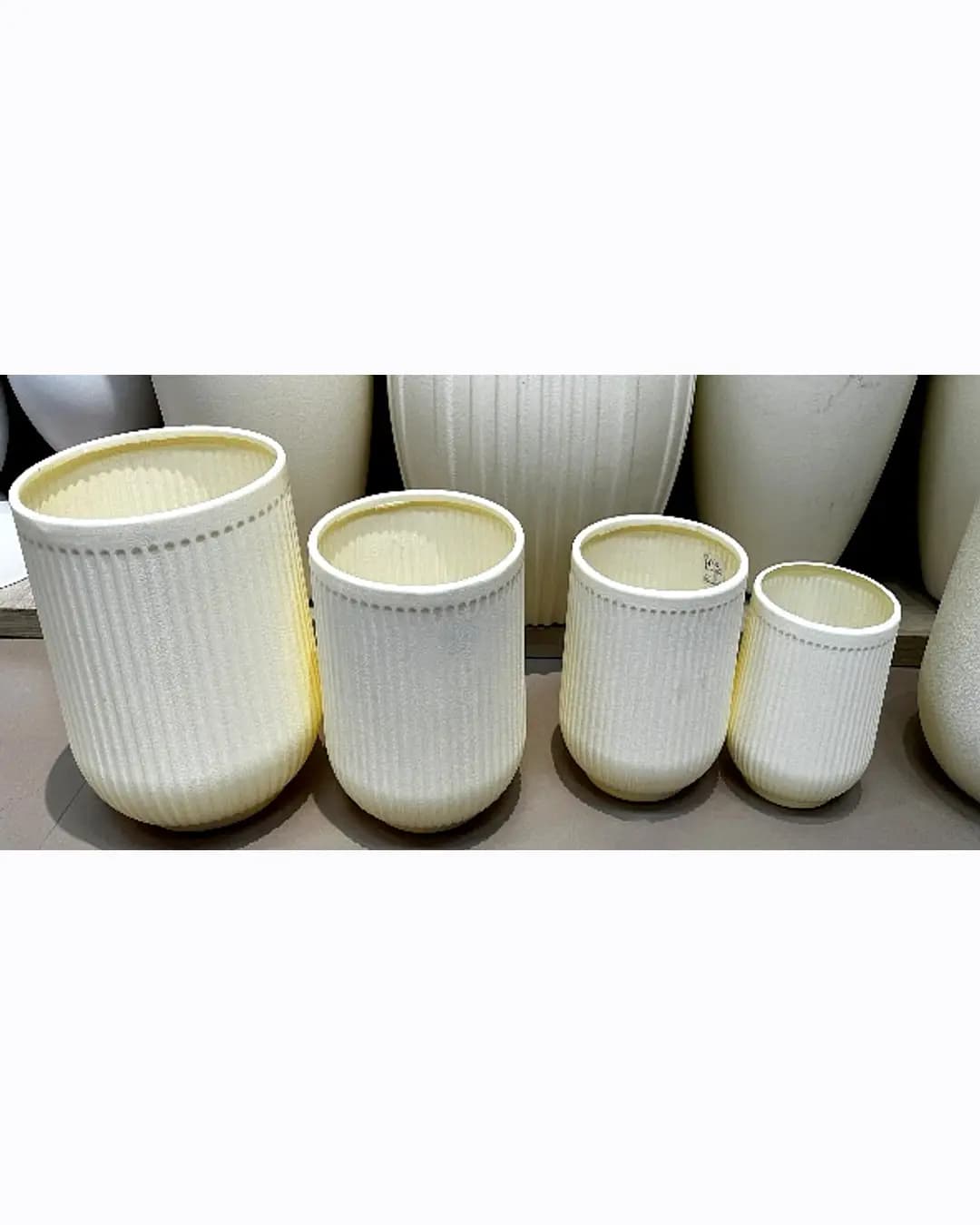 Ribbed Planter - Set of 4