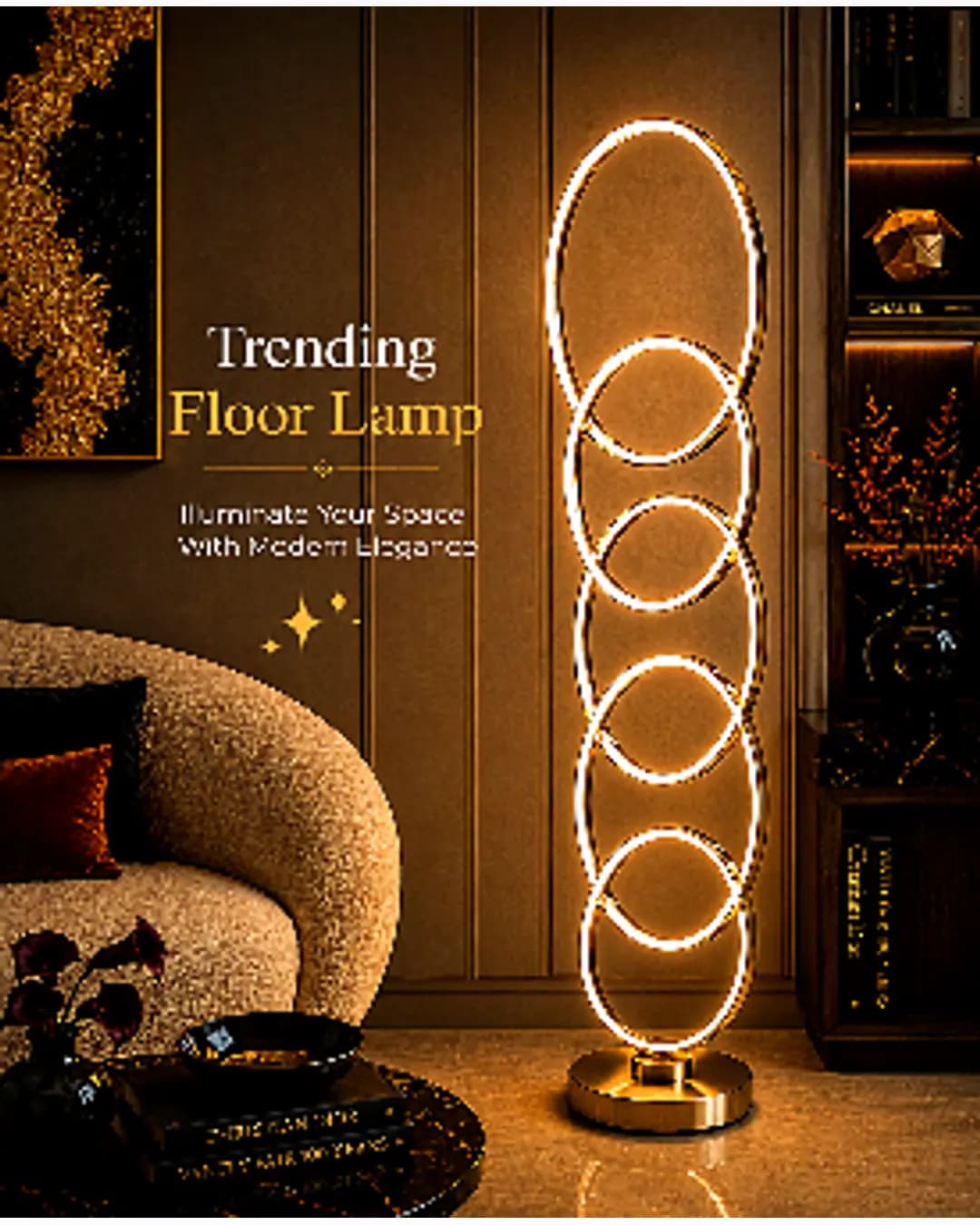 LED Floor Lamp - Rings (DHK-1746)
