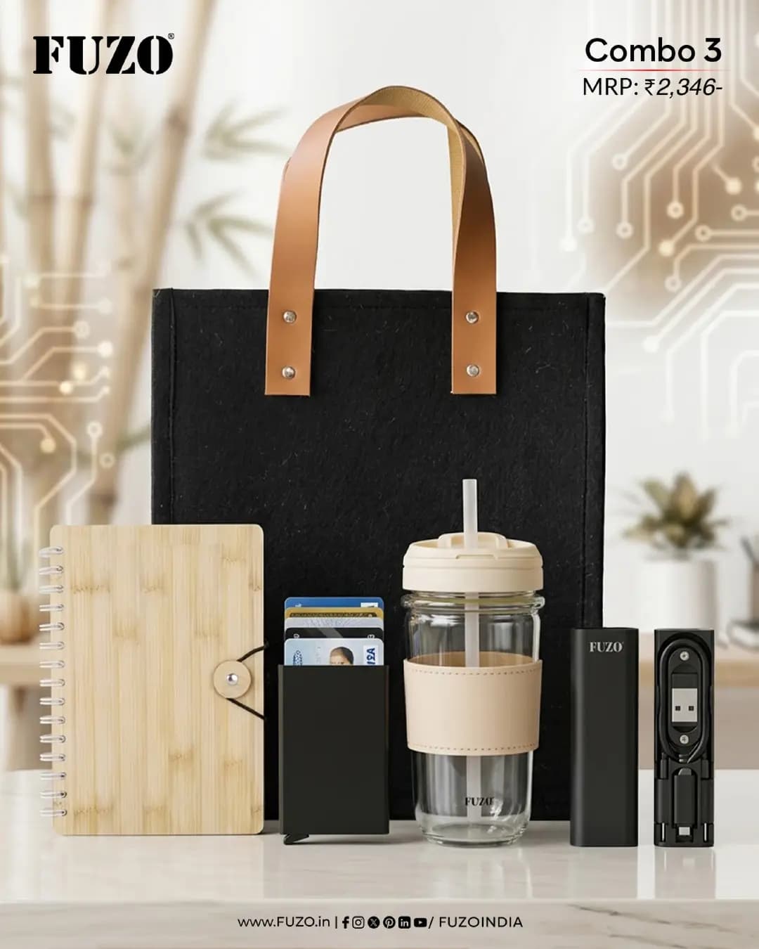 Fuzo Combo 3 (4in1) CableVerse + FlipSip + The Assistant + Pockate