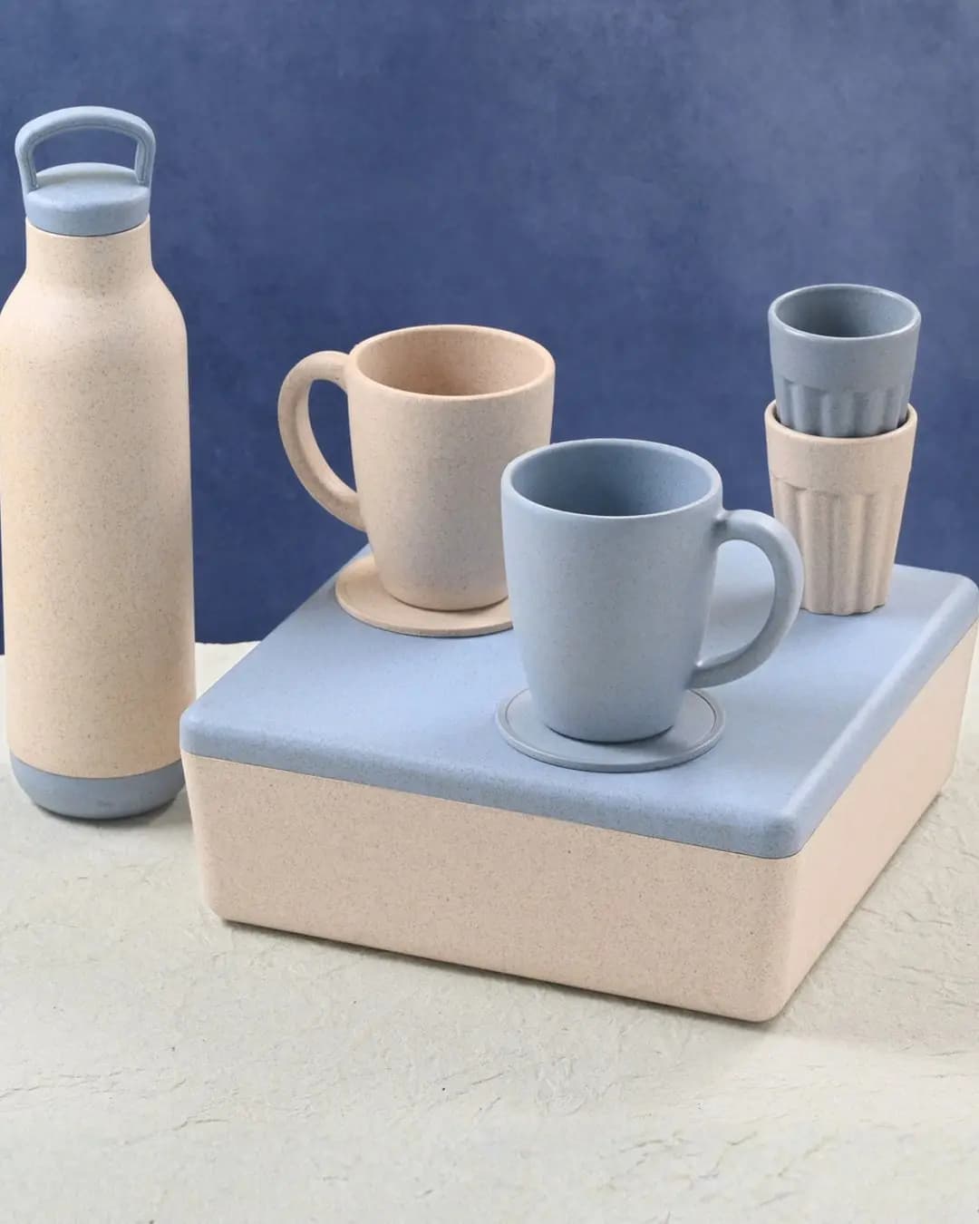 EHA Hexa Gift Box HEHHL2 – Eco Spring Bottle, 2 Classic Mugs, 2 Chai Cups & Coasters