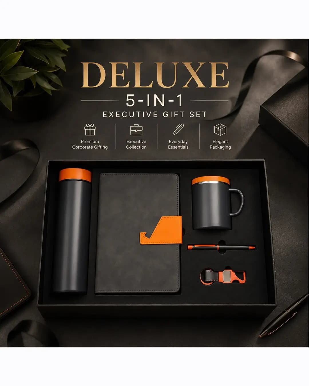 Deluxe 5-in-1 Executive Gift Set - Black