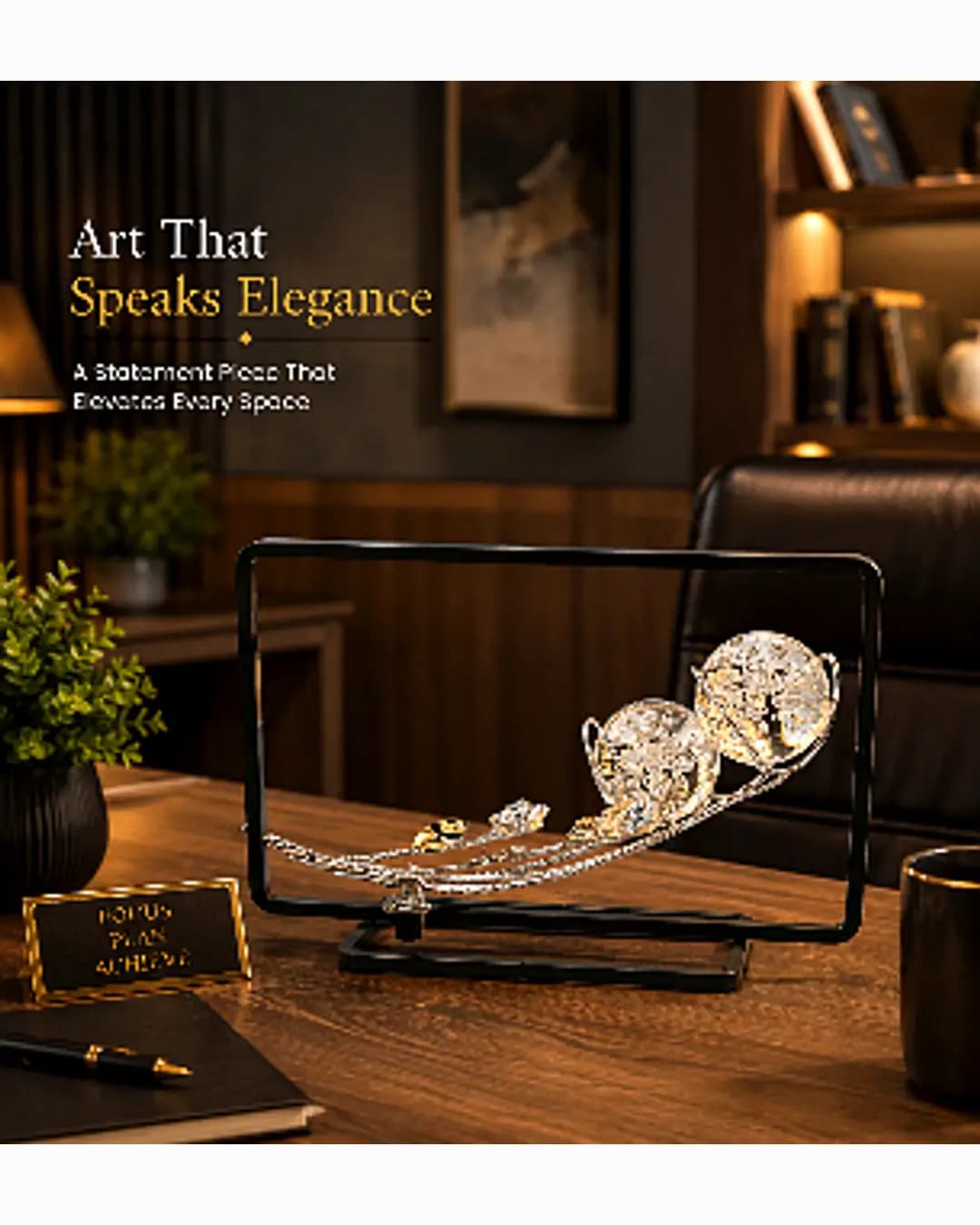 Crystal Ball Metal Art Decor (DHK-1552)