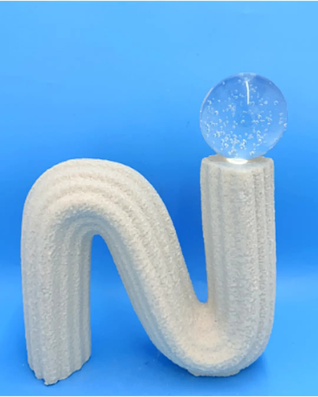 N-Shape Sculpture with Crystal Ball