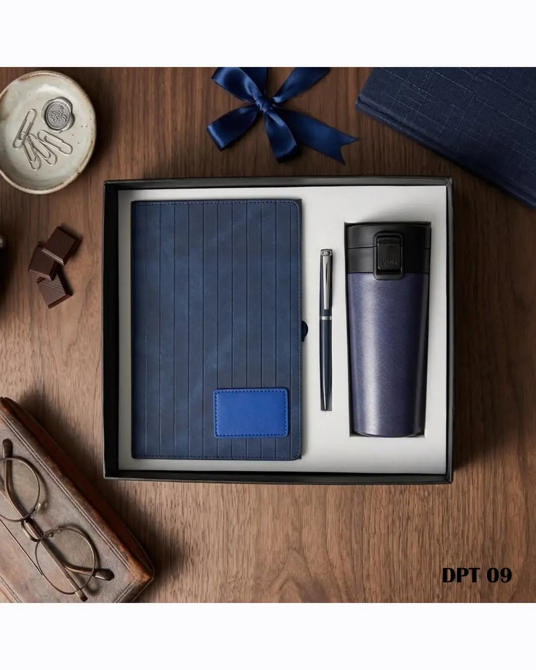 3-in-1 Diary Pen & Tumbler Gift Set - Blue