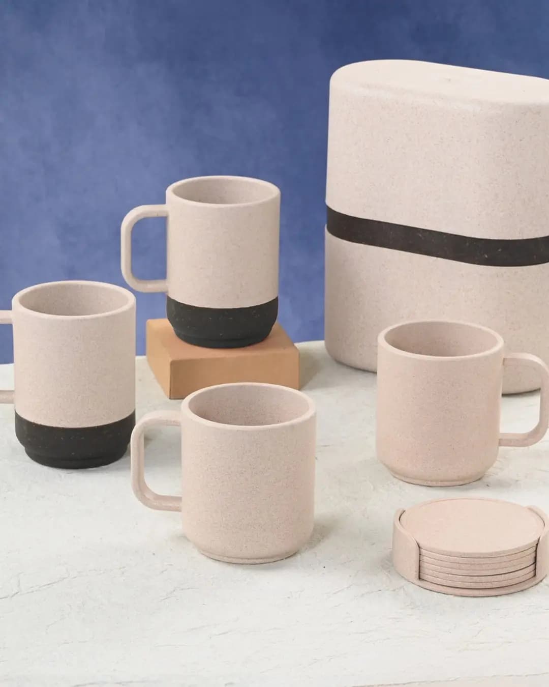 EHA Altus Gift Box AJJKK4 – 2 Dual Java Mugs, 2 Java Mugs & Coasters