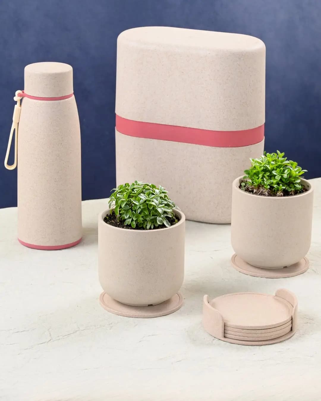 EHA Altus Gift Box AAGG01 – Motiva Bottle, 2 Terrapod Planters & Coasters