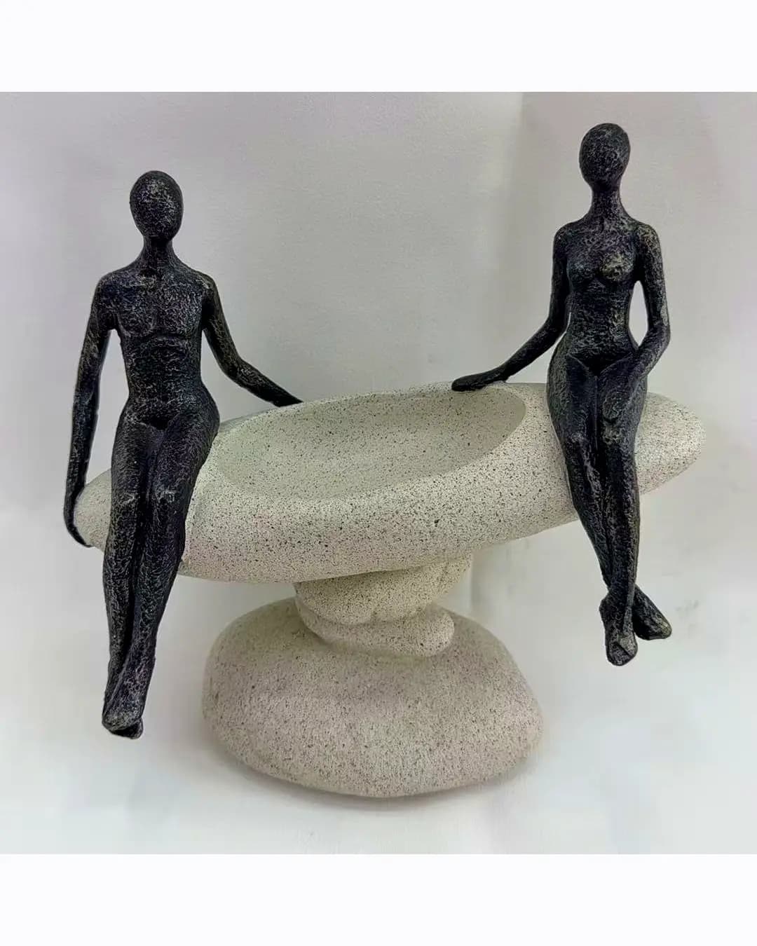 Couple on Bowl Sculpture