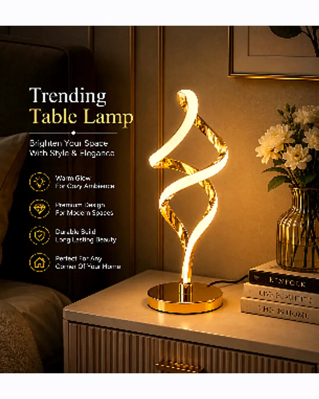 LED Table Lamp - Spiral