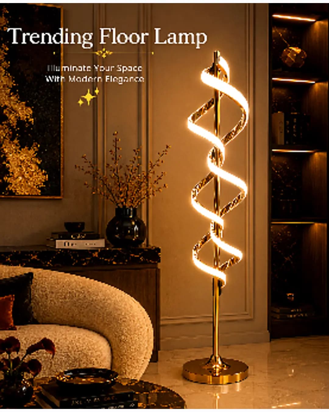 LED Floor Lamp - Spiral (DHK-1743)