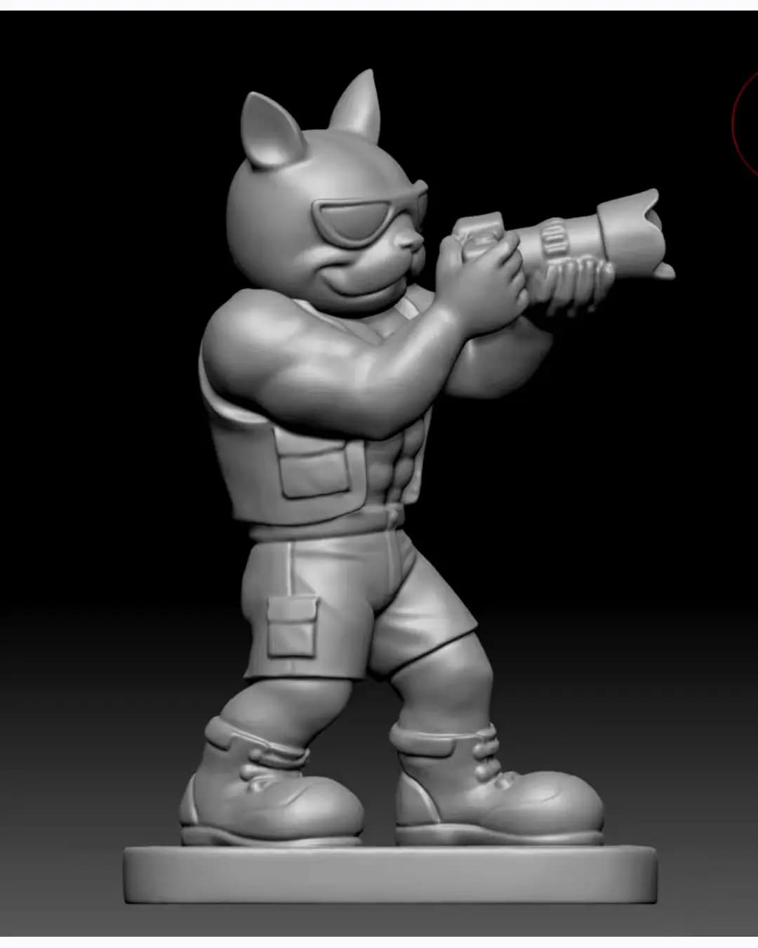 Camera Cat / Lion Figurine