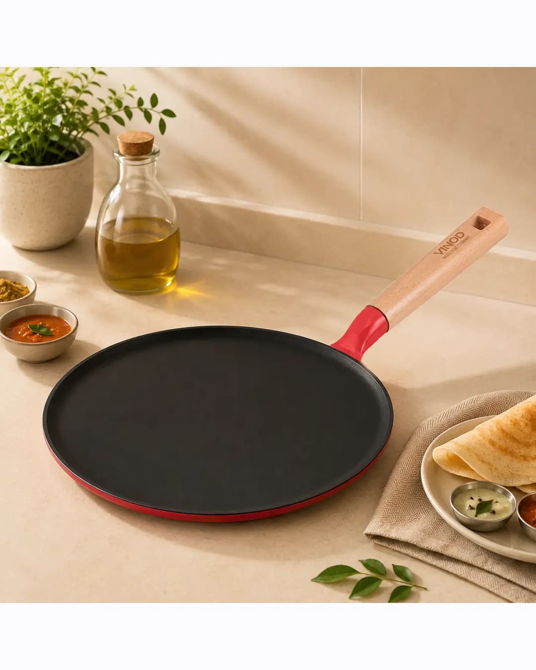 Vinod Cast Iron Freya Dosa Tawa - 28 cm