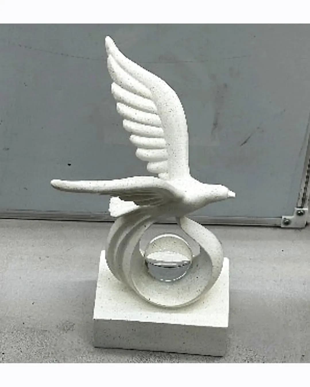 Dove Sculpture with Crystal Ball