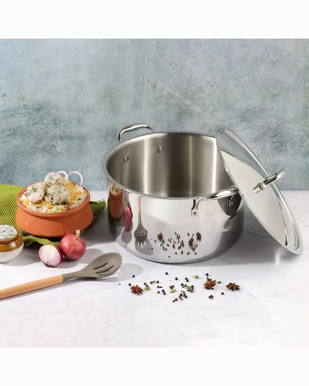 Vinod Platinum Triply Biryani Pot 30 cm - 11 Litre (Induction Friendly)