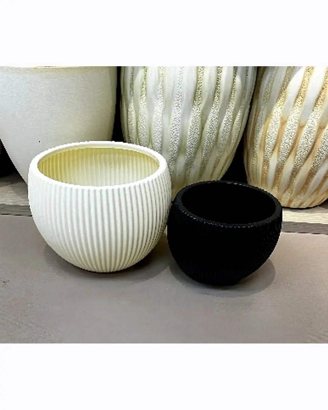 Ribbed Bowl Planter
