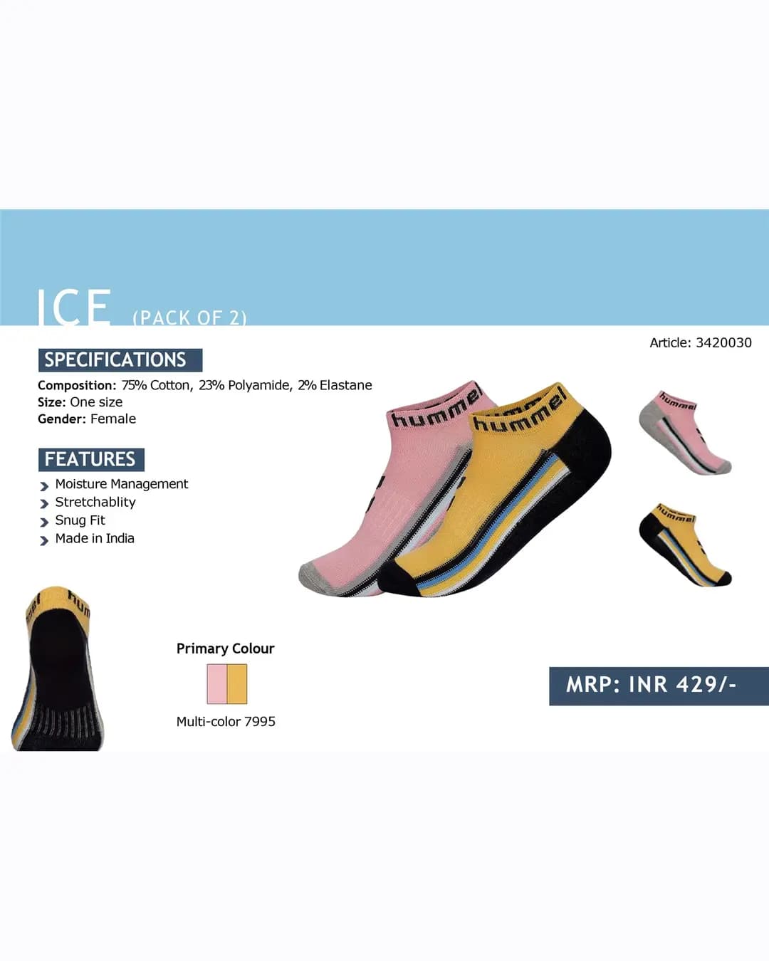 Hummel Ice Women Pack of 2 Socks