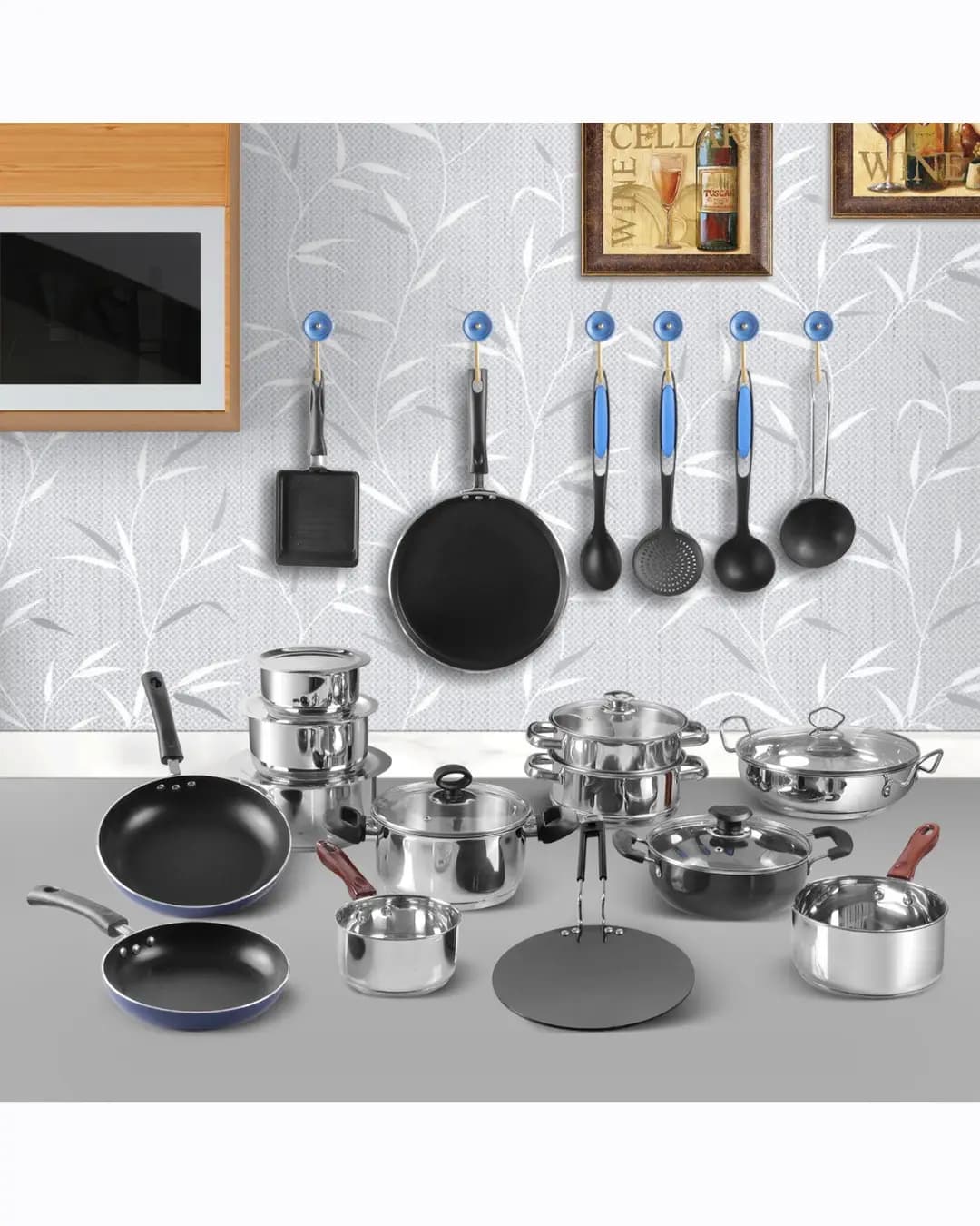 Vinod Cookware Kitchen In The Box Cookware Set - 25 Pieces