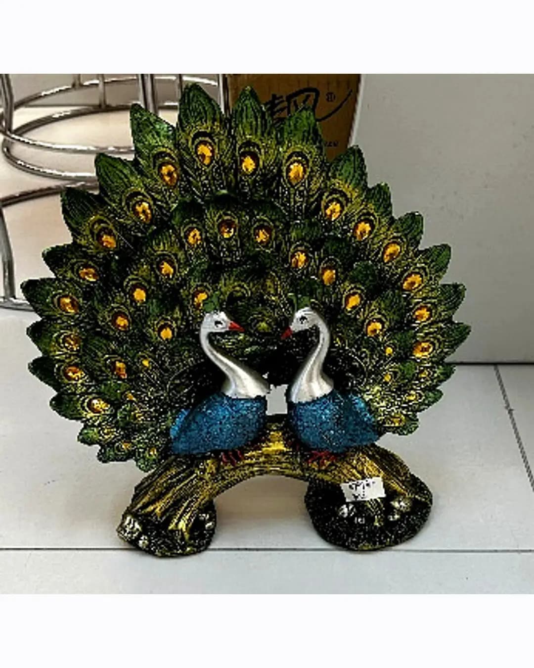 Peacock Pair Showpiece