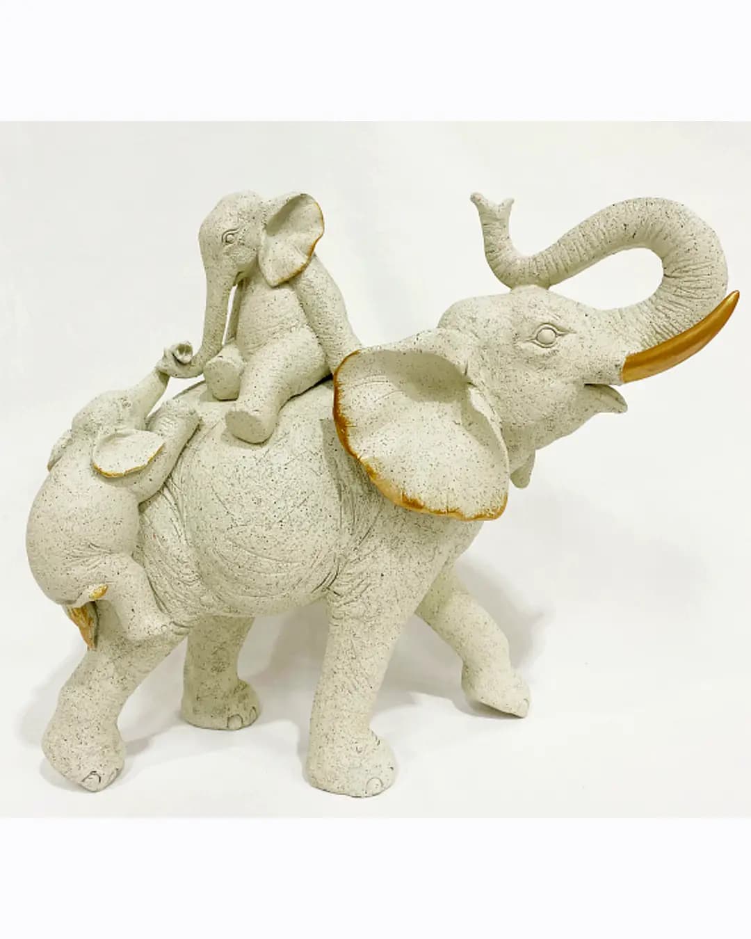 Elephant Showpiece - White