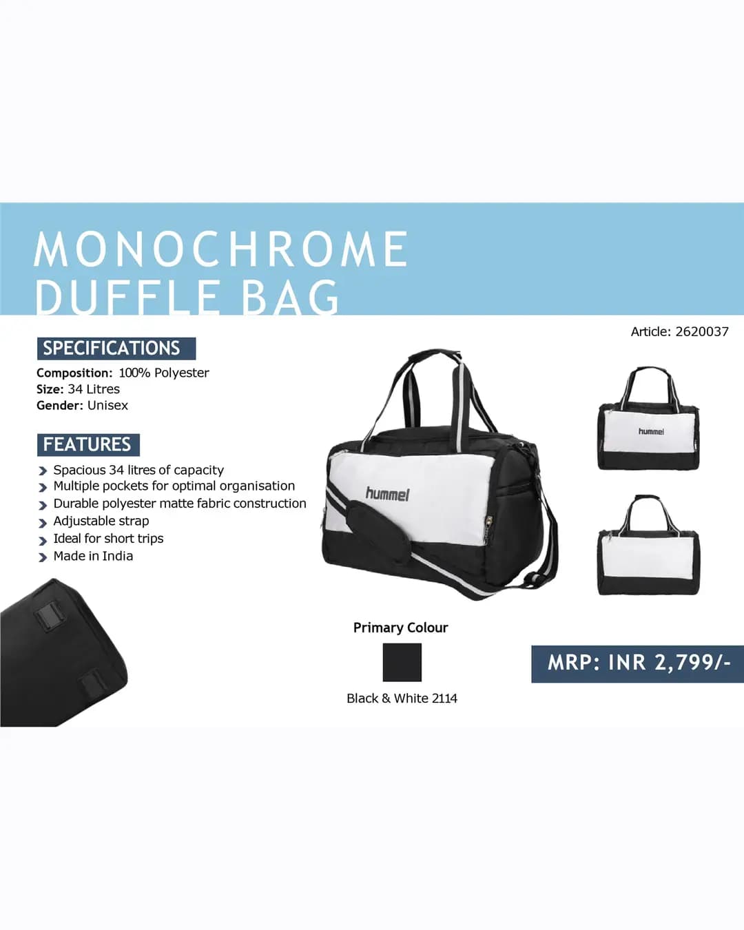 Hummel Monochrome Gym/Duffle Bag