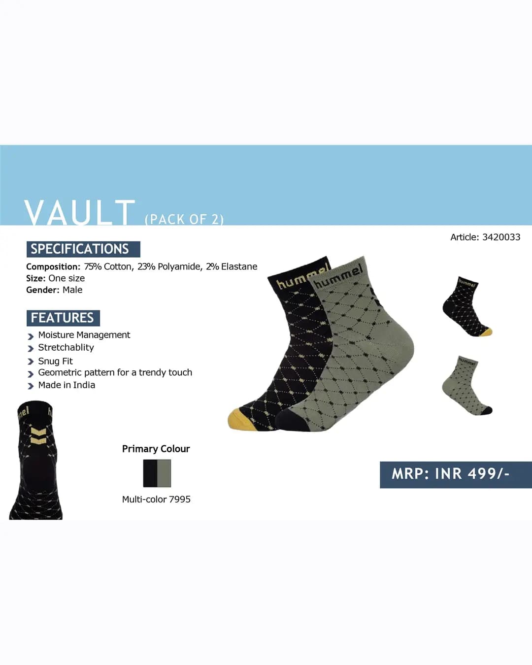 Hummel Vault Men Pack of 2 Socks