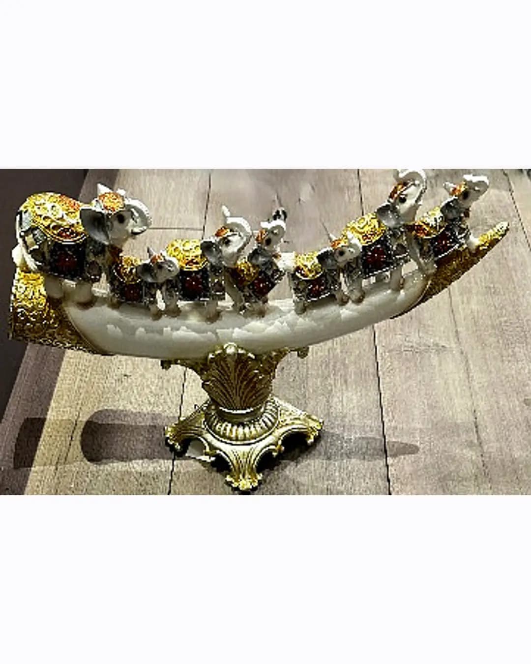 Elephant Boat Showpiece