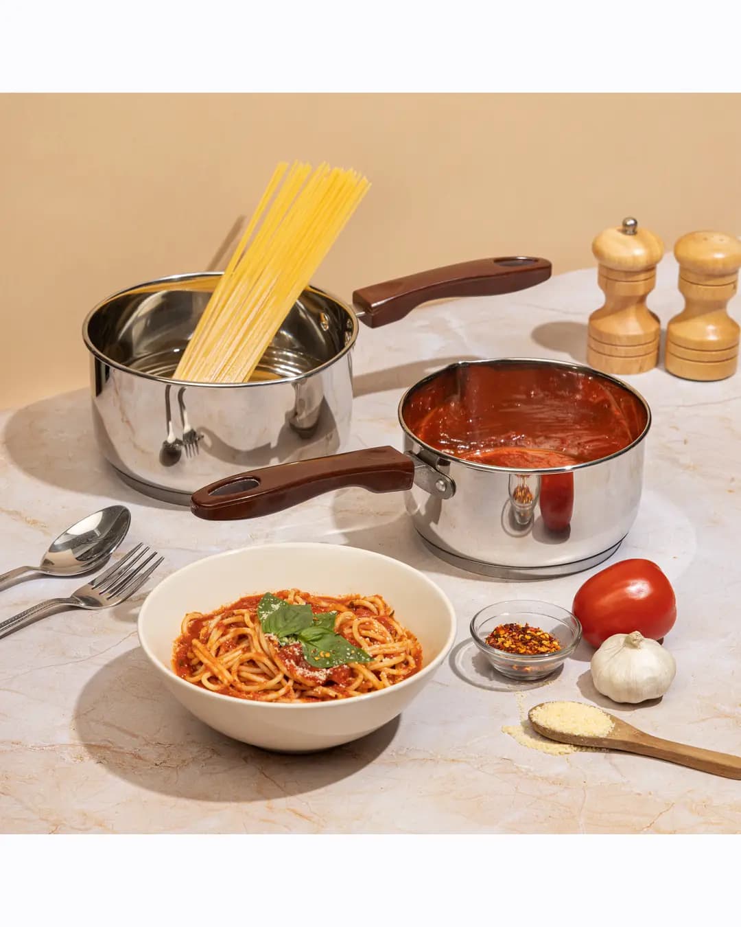 Vinod Milkpan 2 Piece Set 1 L & 1.6 L (Induction Friendly)