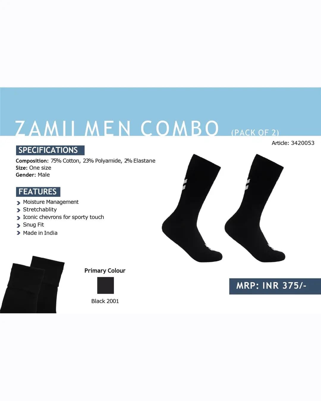 Hummel Zamii Men Pack of 2 Socks